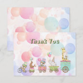 Circus dieren dank u kaart (Voorkant / Achterkant)