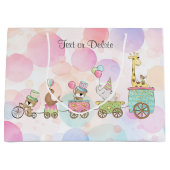 Circus dieren geschenkzak groot cadeauzakje (Voorkant)