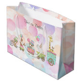 Circus dieren geschenkzak groot cadeauzakje (Achterkant Gekanteld)