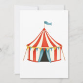 Circus Dieren Kinderen Verjaardagsfeestje Kaart (Achterkant)