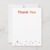 Circus Dieren Kinderverjaardagsfeestje Dank je wel Bedankkaart (Achterkant)