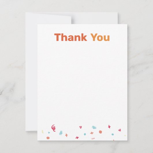 Circus Dieren Kinderverjaardagsfeestje Dank je wel Bedankkaart (Achterkant)