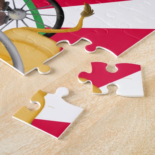 Circus Dieren Leuke Kinderen Verjaardag Jigsaw Puz Legpuzzel (Zijkant)