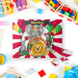 Circus Dieren Leuke Kinderen Verjaardag Jigsaw Puz Legpuzzel