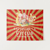 Circus Dieren Verjaardagsfeestje Wandkleed (Voorkant (horizontaal))