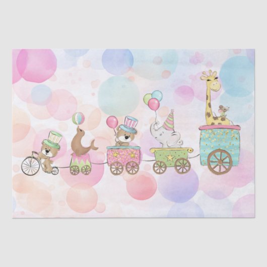 Circus Dieren Weefselpapier Tissuepapier (Voorkant)