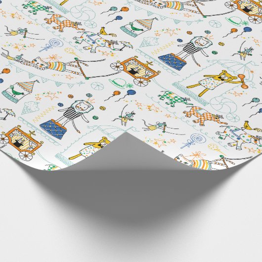 Circus Dierenperformers Inpakpapier (Hoek)