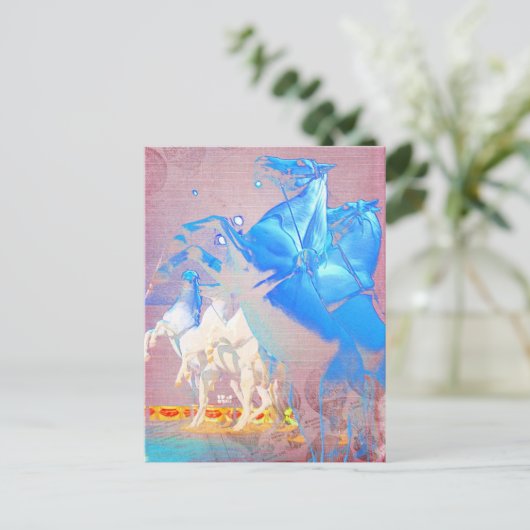 Circus Digital Art Horses Briefkaart (Staand voorkant)