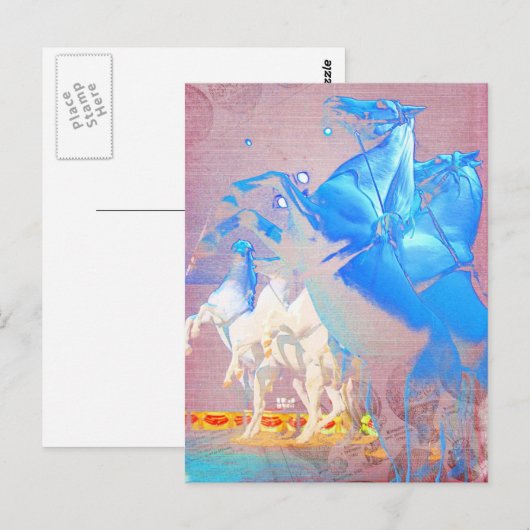 Circus Digital Art Horses Briefkaart (Voorkant / Achterkant)