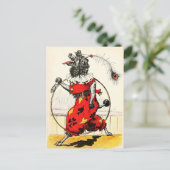 Circus Dog met Hula Hoop Briefkaart (Staand voorkant)