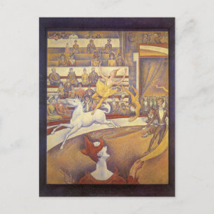 Circus door Georges Seurat, Vintage Pointillisme K Briefkaart