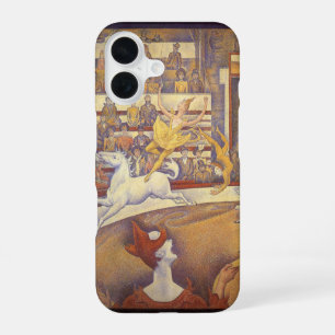 Circus door Georges Seurat, Vintage Pointillisme K iPhone 16 Hoesje