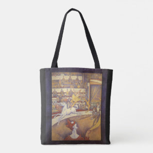 Circus door Georges Seurat, Vintage-Pointillisme K Tote Bag