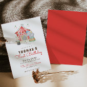 Circus Eerste Verjaardagsfeestuitnodiging Kaart