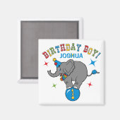 Circus Elephant 1e verjaardag Magneet (Voorkant / Achterkant)