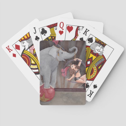 Circus Elephant Acrobat-spelkaart Pokerkaarten (Achterkant)
