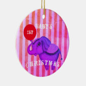 Circus Elephant (Baby's 1st) Keramisch Ornament (Rechts)