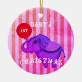 Circus Elephant (Baby's 1st) Keramisch Ornament (Voorkant)