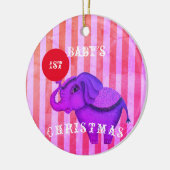 Circus Elephant (Baby's 1st) Keramisch Ornament (Links)