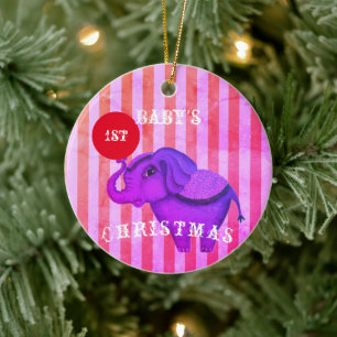 Circus Elephant (Baby's 1st) keramisch siermiddel Ornament