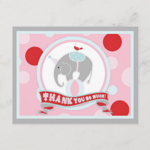 Circus Elephant Bedankt Roze