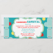 Circus Elephant Birthday Invitation Kaart (Achterkant)