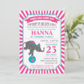 Circus Elephant Birthday Party Kaart (Staand voorkant)