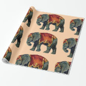 Circus Elephant Cadeaupapier (Uitgerold)