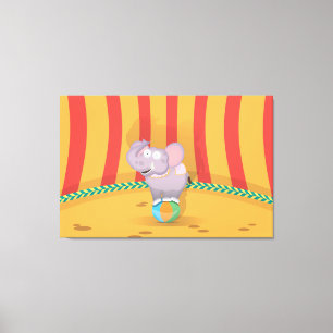 Circus Elephant Canvas Afdruk
