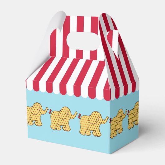 Circus Elephant Carnival Tent Kinder Party Favor B Bedankdoosjes (Voorkant Zijde)