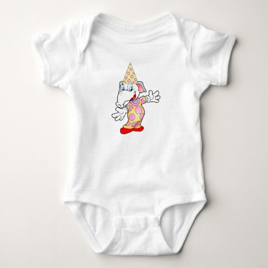 Circus Elephant Clown Cartoons Art Romper (Voorkant)