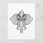 Circus Elephant Doodle Briefkaart (Voorkant)