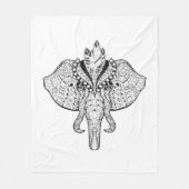 Circus Elephant Doodle Fleece Deken (Voorkant)