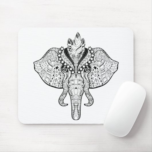 Circus Elephant Doodle Muismat (Met muis)