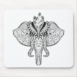 Circus Elephant Doodle Muismat