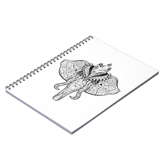 Circus Elephant Doodle Notitieboek (Linkerzijde)