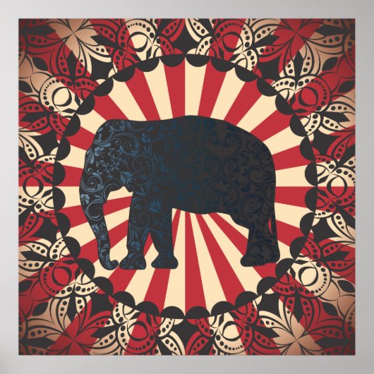  Circus Elephant Free Mandarin Poster (Voorkant)