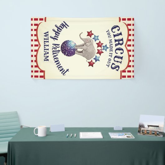 Circus Elephant Funny Retirement Spandoek (Beurs)