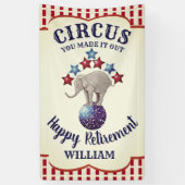 Circus Elephant Funny Retirement Spandoek (Verticaal)