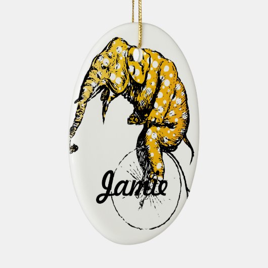 Circus Elephant Gifts Keramisch Ornament (Rechts)