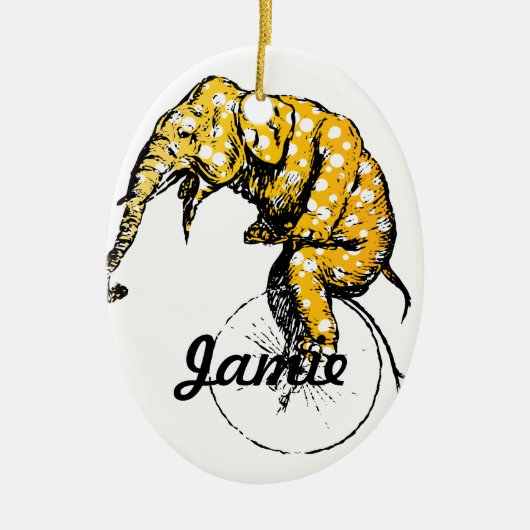 Circus Elephant Gifts Keramisch Ornament (Voorkant)