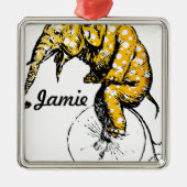 Circus Elephant Gifts Metalen Ornament (Voorkant)