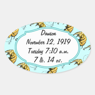 Circus Elephant Gifts Ovale Sticker