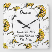 Circus Elephant Gifts Vierkante Klok (Voorkant)