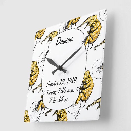 Circus Elephant Gifts Vierkante Klok (Hoek)