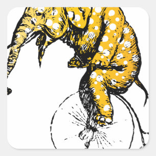 Circus Elephant Gifts Vierkante Sticker