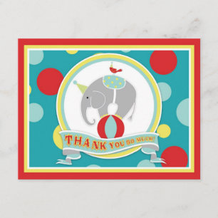 Circus Elephant Hartelijk dank Bedankkaart