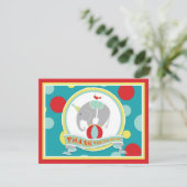 Circus Elephant Hartelijk dank Bedankkaart (Staand voorkant)