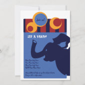 Circus Elephant Invite Kaart (Achterkant)