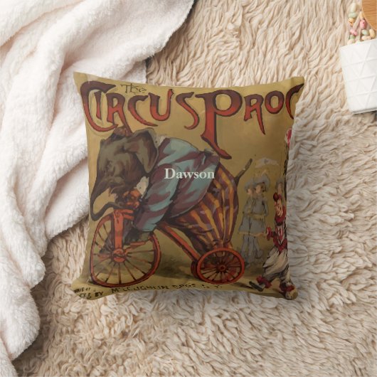 Circus Elephant,  Jongens kamer Kussen (Deken)